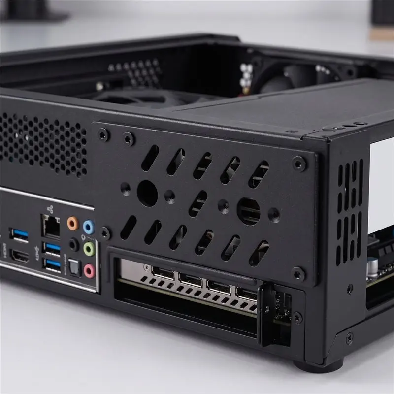 FLEX Small 1U Power Supply Mounting Plate DC-ATX Mini Chassis Backplane Pure Aluminum Computer Case Accessory DC-ATX Standard
