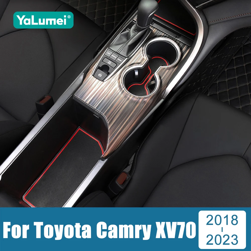 

For Toyota Camry XV70 2018 2019 2020 2021 2022 2023 Car Rubber Mat Door Mats Interior Anti-Slip Cup Cover Pad Gate Slot Pads
