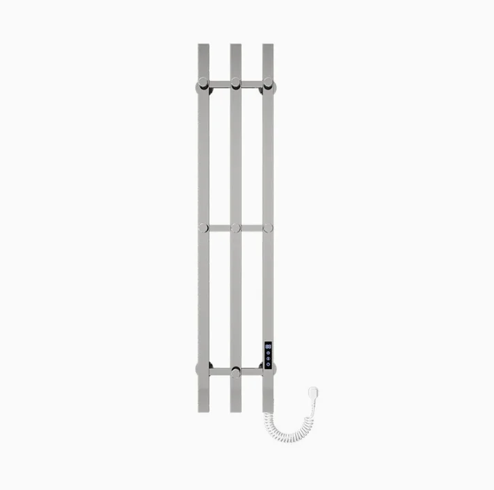 Vertical pole type intelligent electric towel rack - bathroom household simple electric heating rack for drying and storing item