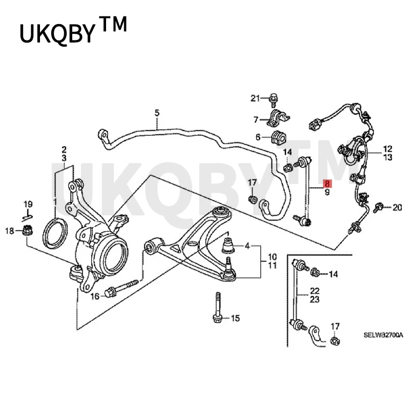 Car Front stabilizer small link 2004-Hon daF ITS ALO ONJ AZZ GD1 GD5 Parallel bar ball head Balance bar connector 51320SAA003