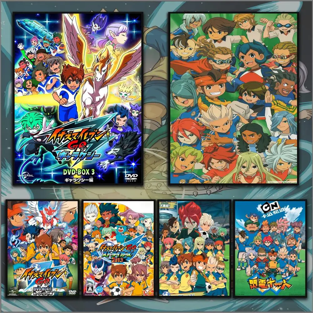 Anime Inazuma E-Eleven Poster HD Art Sticky Wall Waterproof Home Anime Movie Singer Living Room Bedroom Bar Aesthetic Decoration