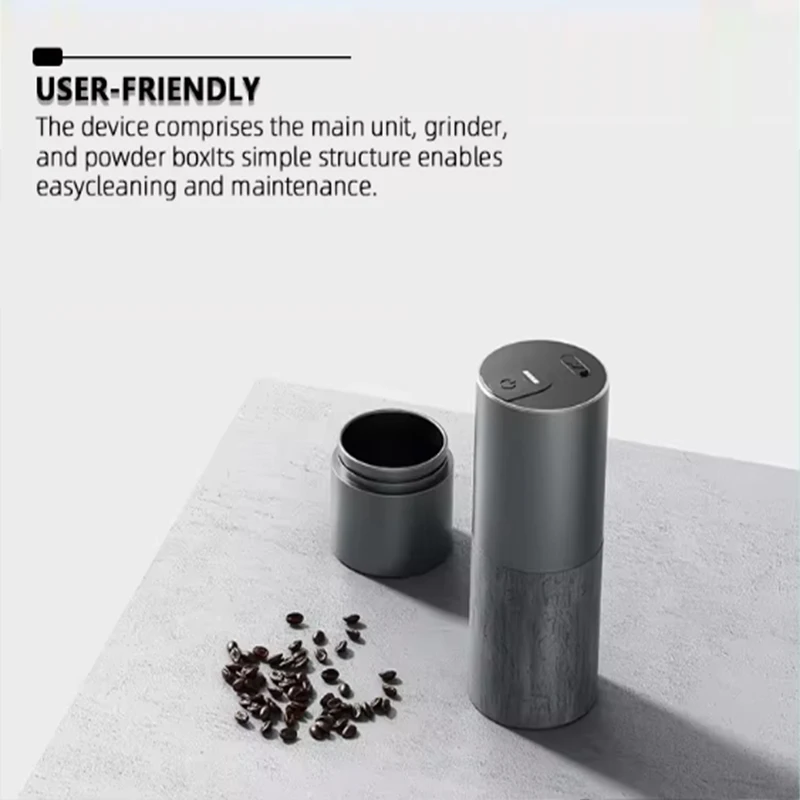 Portable and Easy to Use Black Model Premium Grinder Mini Portable Coffee Grinder Grinder One Touch Start