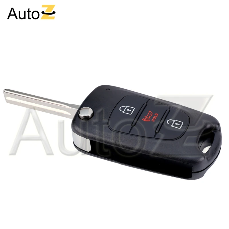 Autoschlüsselgehäuse für Kia Hyundai Rio Soul für Sportage 2010–2014 Smart Key Case TOY40 HYN10R Blade 3 Tasten ersetzen Flip-Schlüsselgehäuse