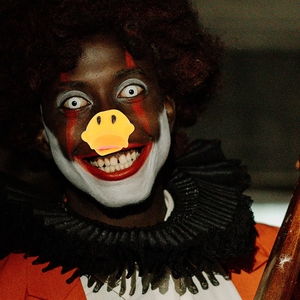 6 pçs realista amarelo pato nariz cosplay adereços diversão fontes de festa aniversário halloween traje acessórios pato traje acessórios
