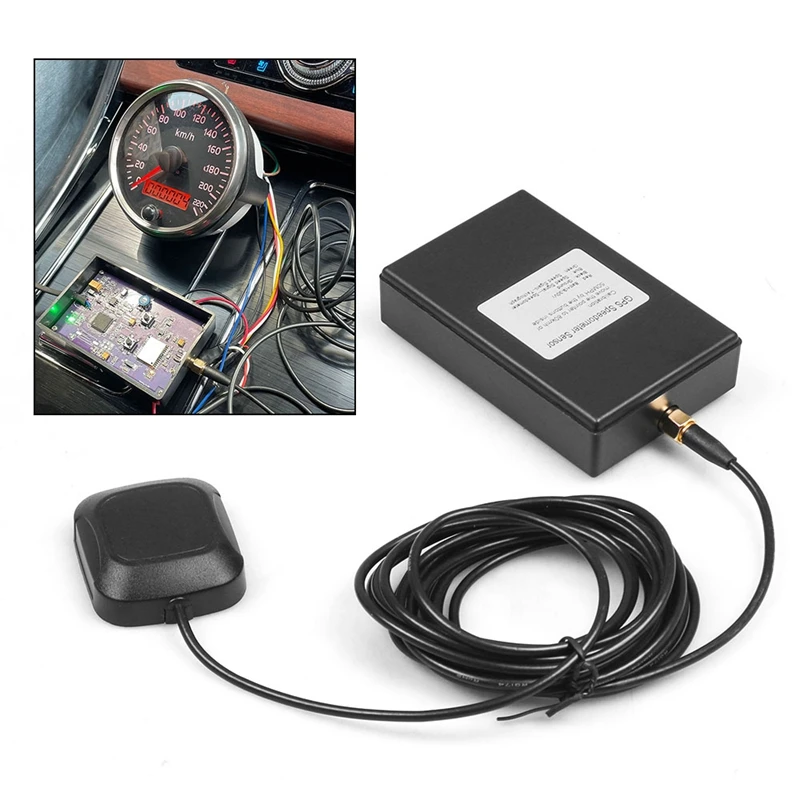 GPS Speedometer Sensor Adapter Kit For Speedometer Gauges - Antenna Install To Roof Or On Trunk