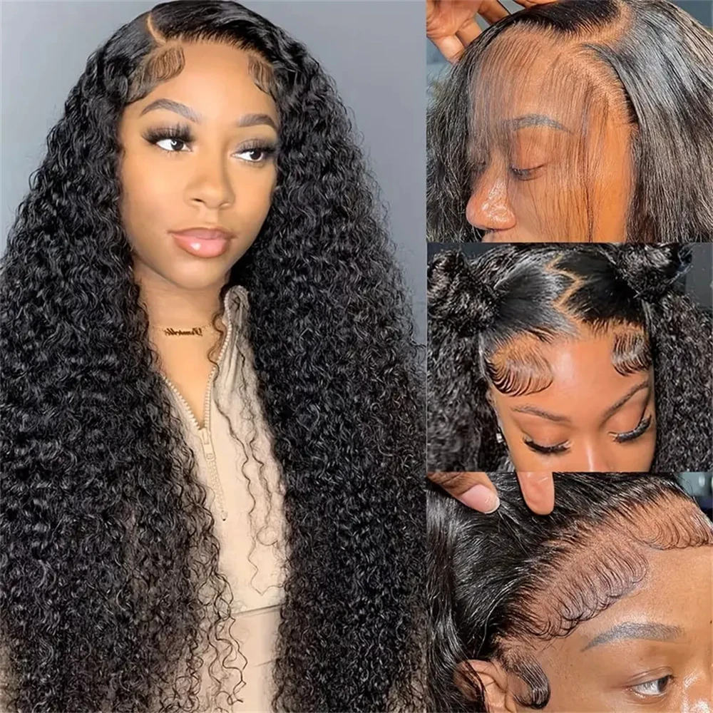 

13x4 13x6 Hd Lace Frontal Wig Water Wave 200 Density Curly Human Hair Pre Plucked Lace Front Wigs For Women Brazilian Glueless