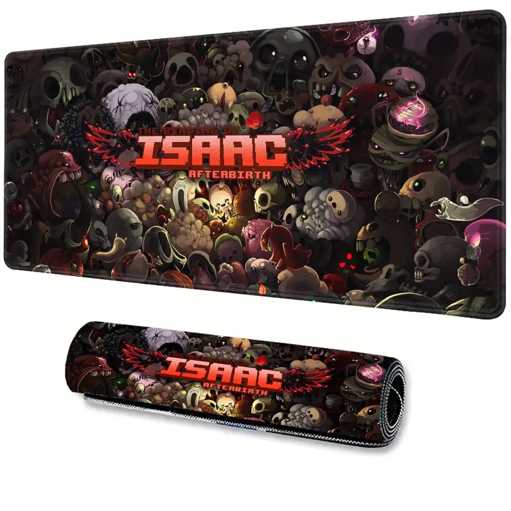 

1000x 500mm T-The Binding Of Isaacs Leather Mousepad PU Keyboard Pad Waterproof Table Mat Game