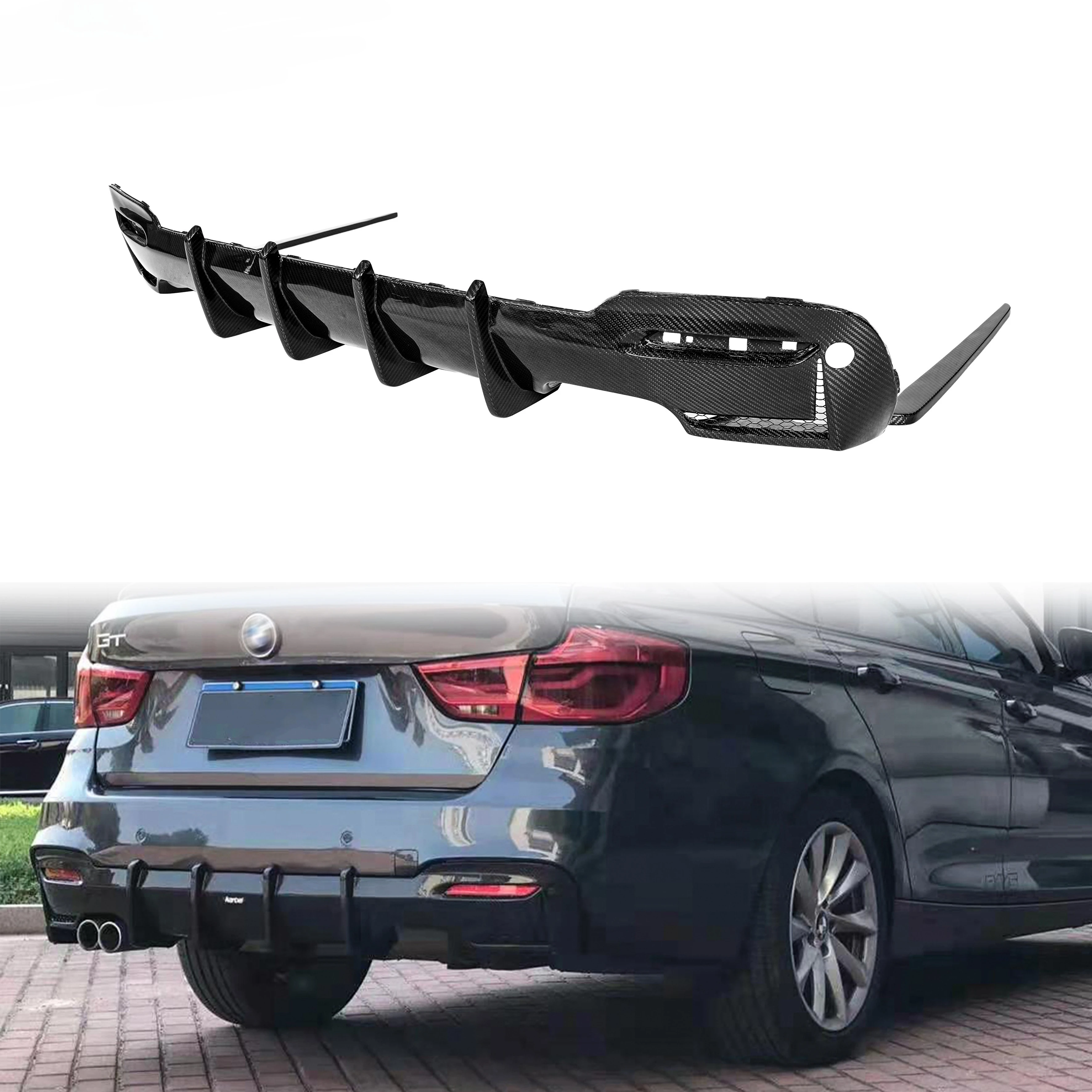 

Karbel Dry Carbon Fiber Professional High Performance Dry Carbon Fiber Rear Bumper Diffuser Lip for 3 Series GT F34custom