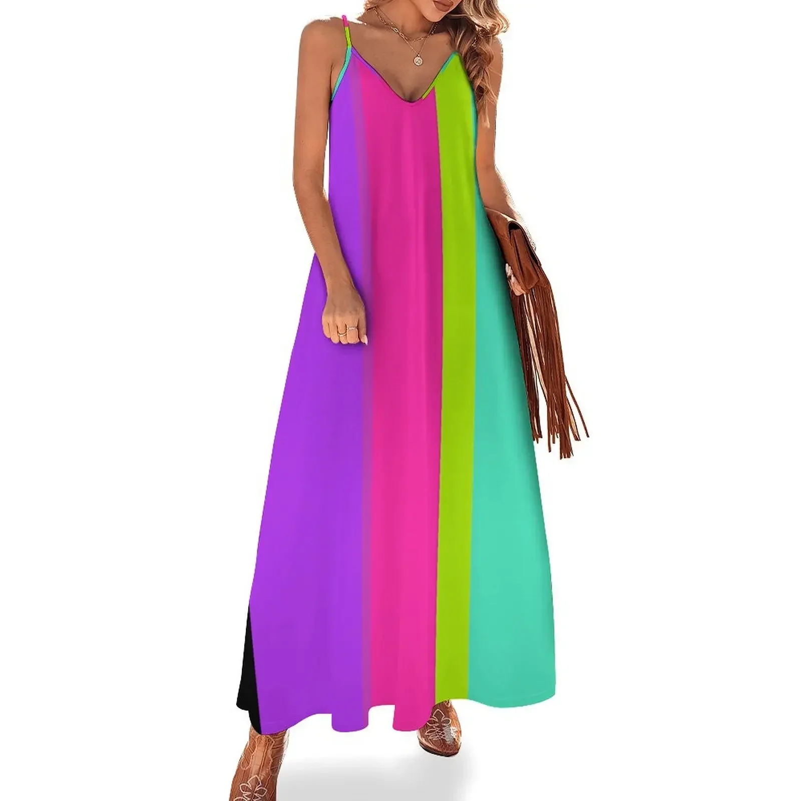 Trip Through the 80's Sleeveless Dress beach dress summer clothes for women Dress