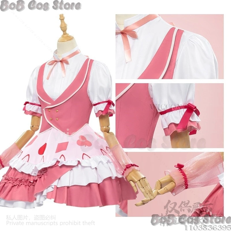Hinamori Amu Anime Shugo Chara Cosplay Costume PINK Kawaii Lolita Dress Hat Jirai Kei Girl Woman Wig Halloween Outfit Customized