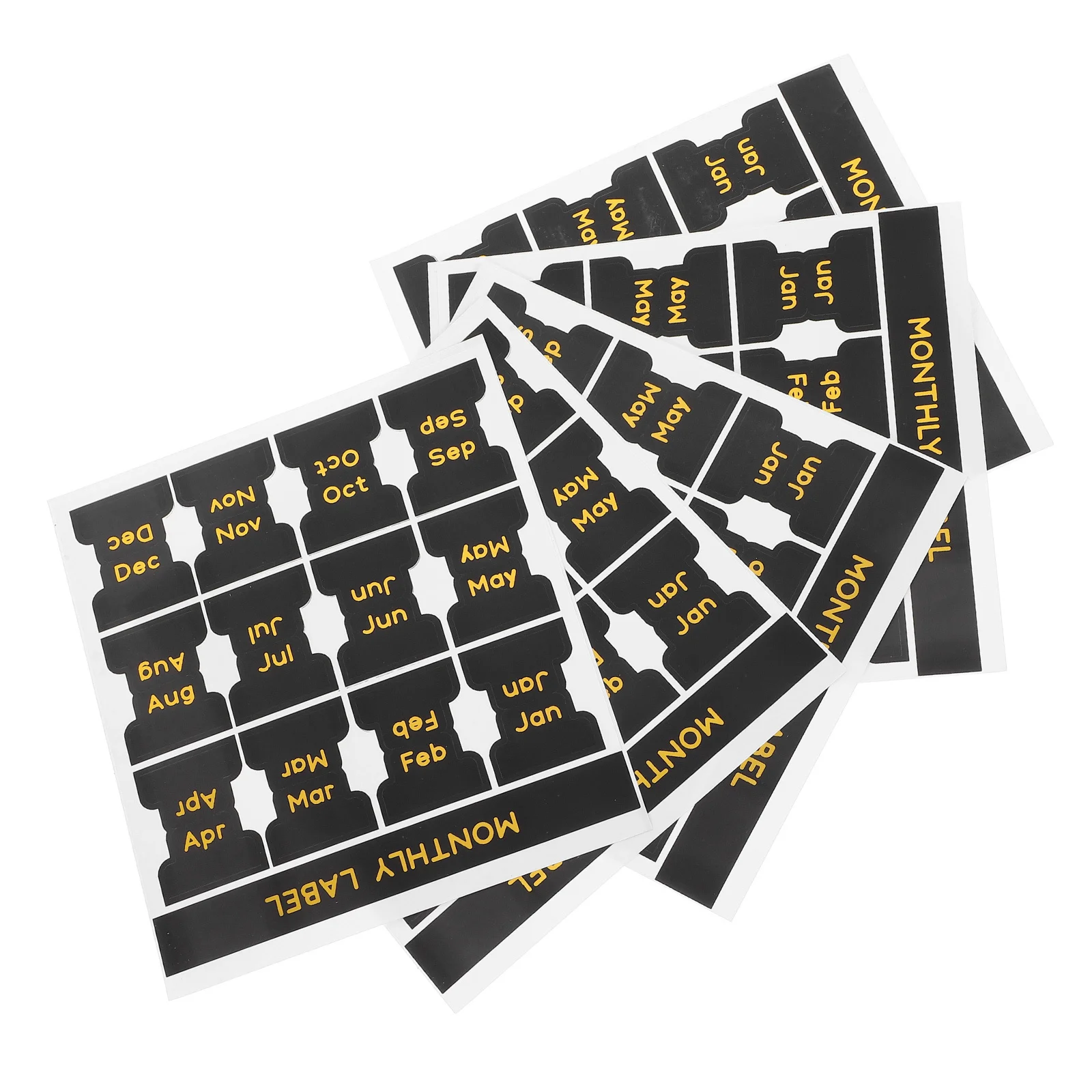 

5 Sheets Self-Adhesive Monthly Index Tabs Compact Size for Planner Notebook Journal Sticky Page Markers Calendar