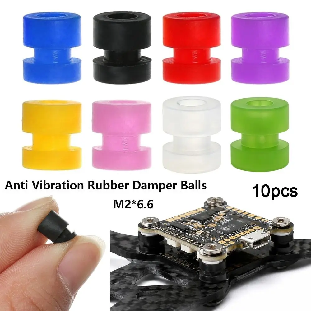 10pcs V2 Upgraded Anti Vibration Rubber Damper Balls 8 Colors M2*6.6 Absorption Balls Soft Mount Shock