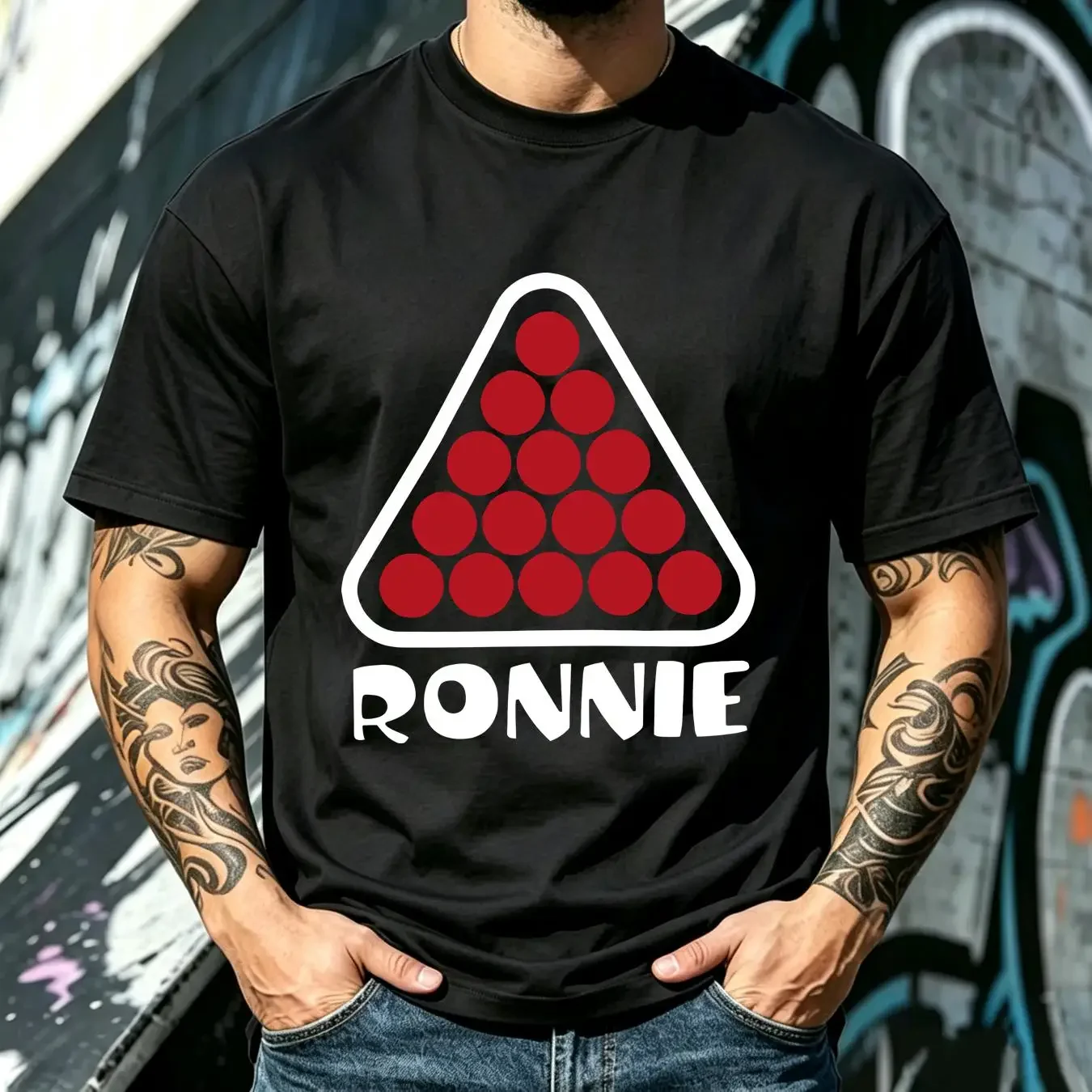washed T Shirt Snooker Balls Ronnie O Sullivan Tribute vintage Washed Slightly homme streetwear Breathable Stretched Unisex