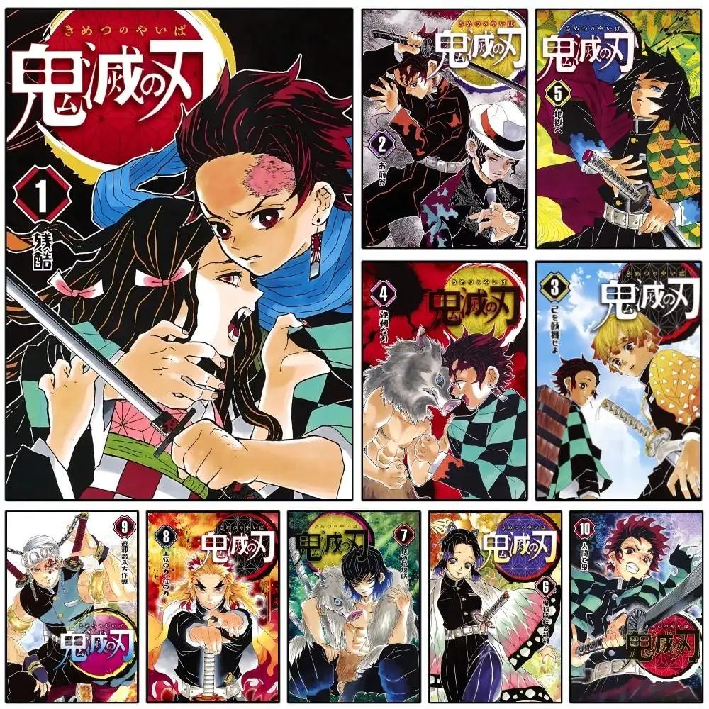 Japanese Hot Anime D-Demon Manga S-Slayer Posters HD Print Vintage Wall Art Decor for Home Study Room