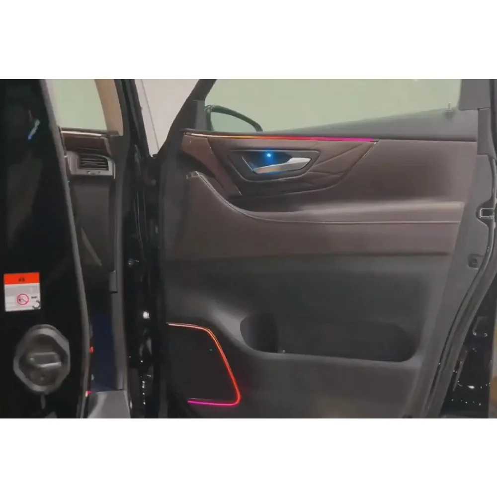 

Лазерный резной динамический окружающий свет для Toyota Alphard 40 Series 2024, левый/правый HD, управление экраном, обновление внутреннего освещения