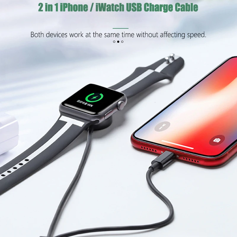 Wireless Charge Magnetic Fast Charging for Apple iWatch Series 1 2 3 4 5 USB Data Cable for iPhone Xs X 11 12 USB Charge Cable