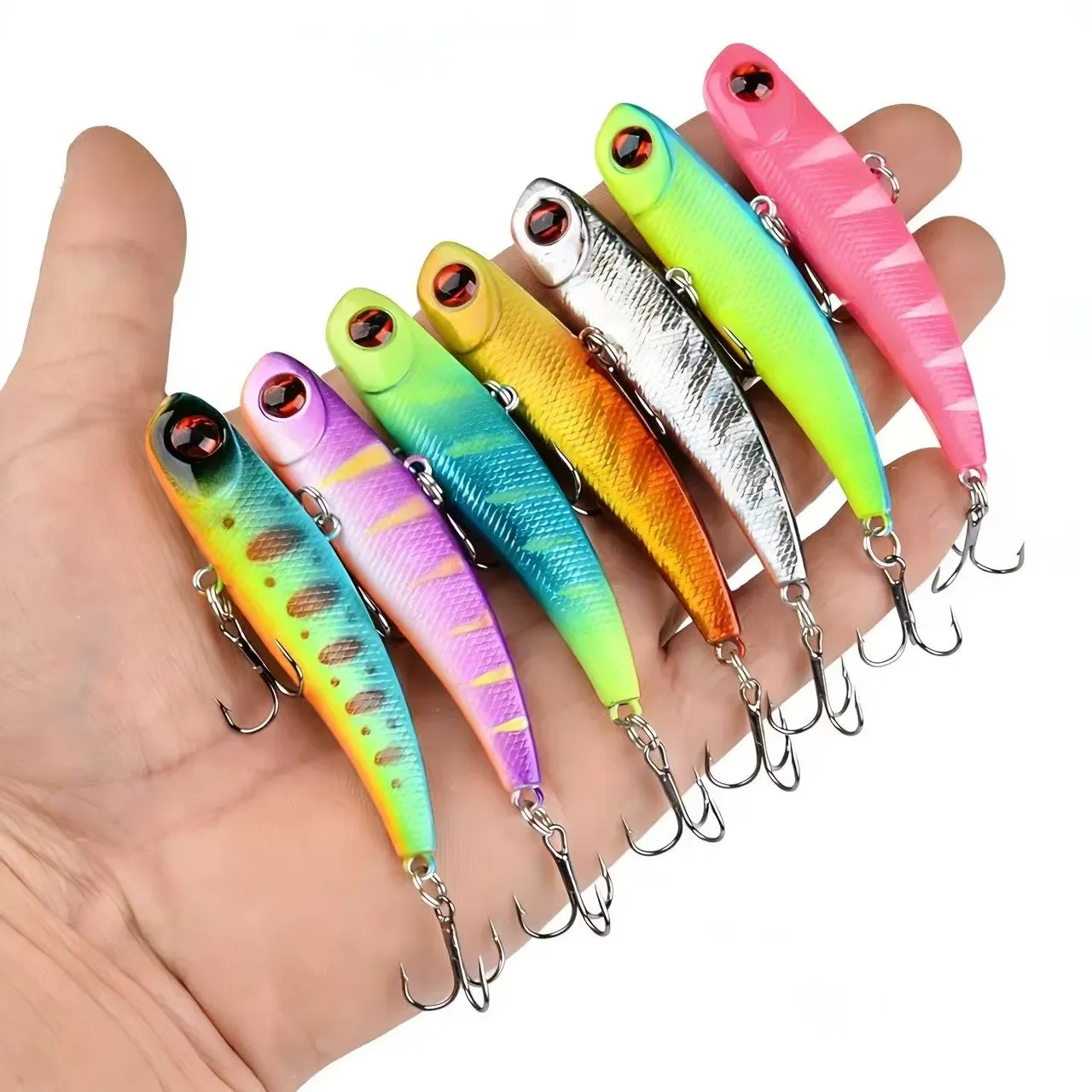 1PC Sinking VIB Fishing Lures 7.5cm 13g Artificial Hard Bait Jig Crankbait Built-in lead Vibration Trout Bait For Pike Tackle