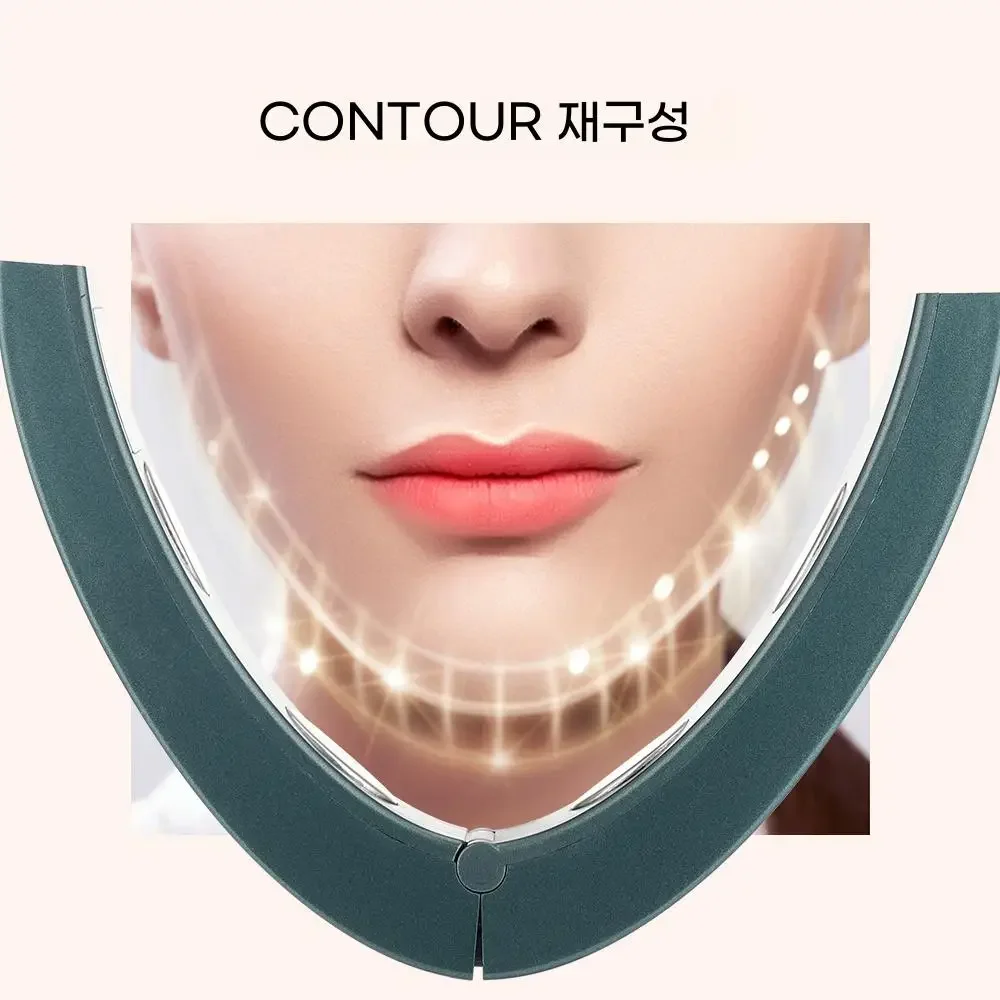 Microcurrent V-face Face Lift Device 6Mode Heated Skin Rejuvenation Double Chin V Face Vibration Massager Wireless Remote Contro