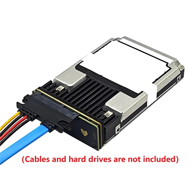 

2X SATA To SAS Expansion Card Adapter 6Gbps SATA (7&15)22Pin Male To SAS 29Pin Female Expansion Card For 2.5Inch 3.5Inch