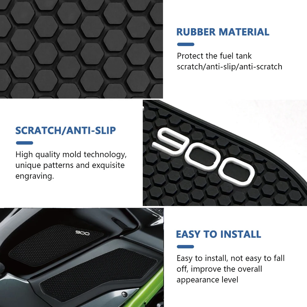 For Kawasaki Z900 SE900 Z 900 SE 2017-2023 2024 2025 Tank Traction Pads Anti-Slip Fuel Tank Stickers Knee Grips Protectors Decal