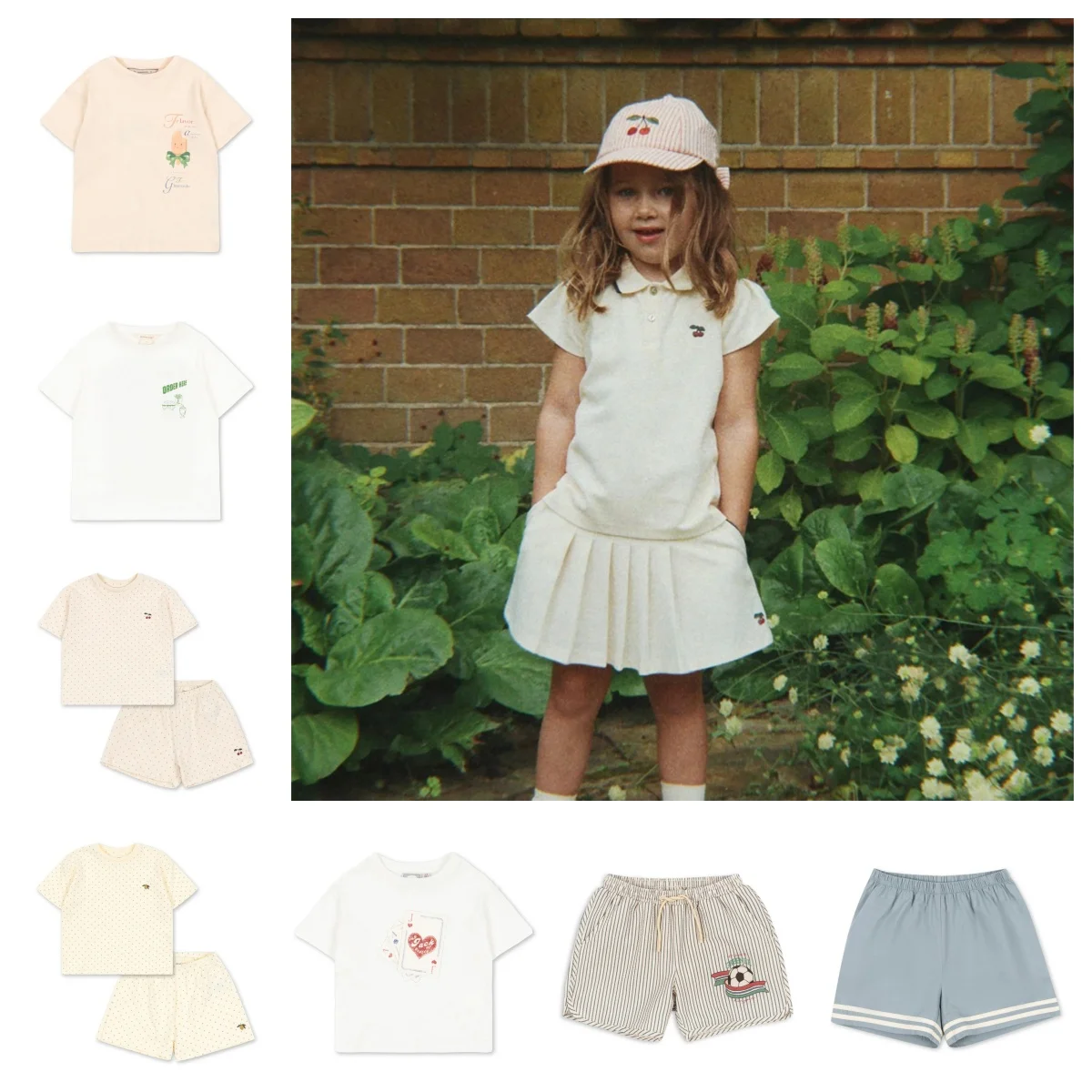 Summer 2026 Kids' Clothing Set Short Sleeve T-Shirt And Casual Shorts Duck Print Beach Pants Polka Dot Design for Boys And Girls