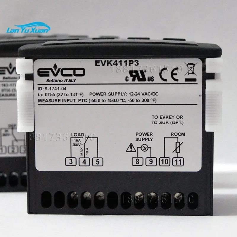 EVK411P3 EVK411P7 Termostato di controllo uscita singola EVCO 12-24 V FK400AP importato dall'Italia