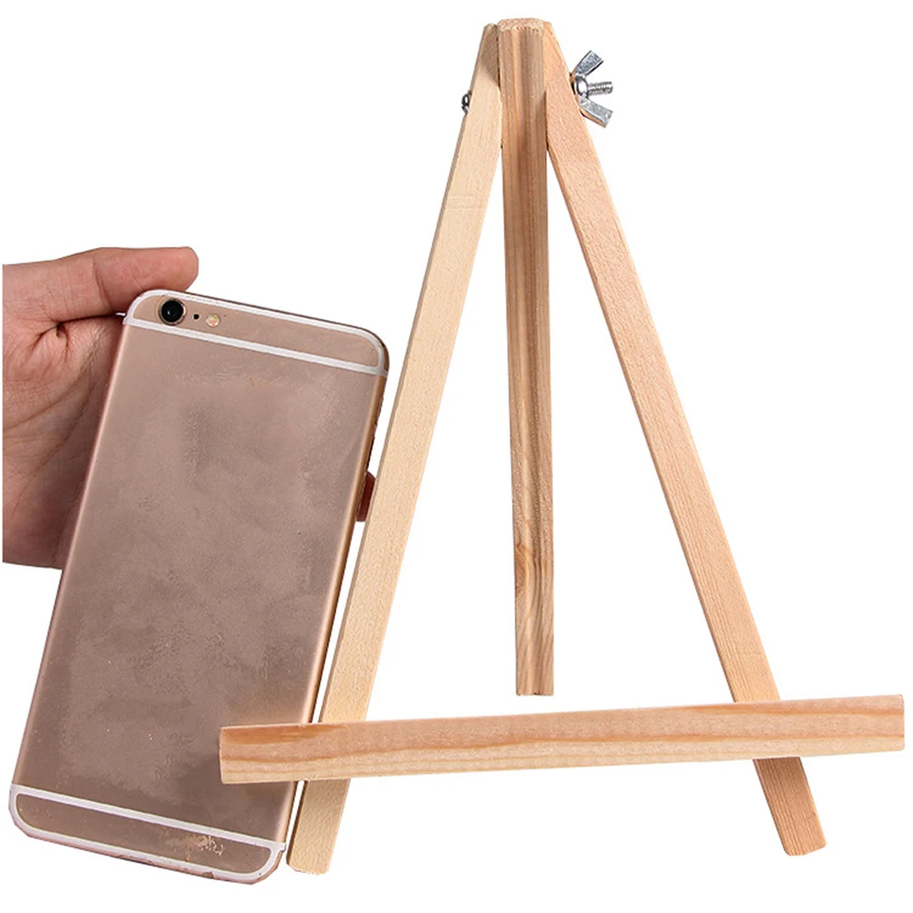 

3 PCs Mini Easel Versatile Photo Painting Triangle Frame Tabletop Wood Display Wooden