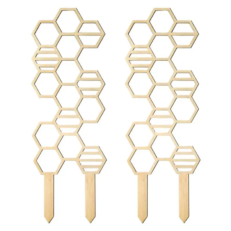 AEE2-Pothos Plant Climber Support,Wooden Honeycomb Indoor Plant Trellis 16 Inch - Uvresistant Garden Plant Decorative