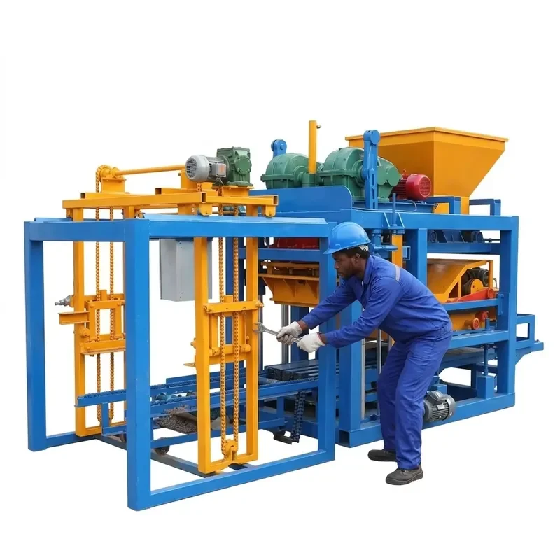QTJ4-25 Automatic Block Machine Electric Concrete Brick Making Machine Hollow Block