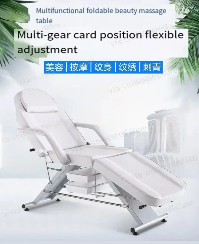 Facial Chair, Tattoo Chair Massage Bed Salon Bed with Hydraulic Stool for Professional Massage Facial Lash Beauty Treatment Spa