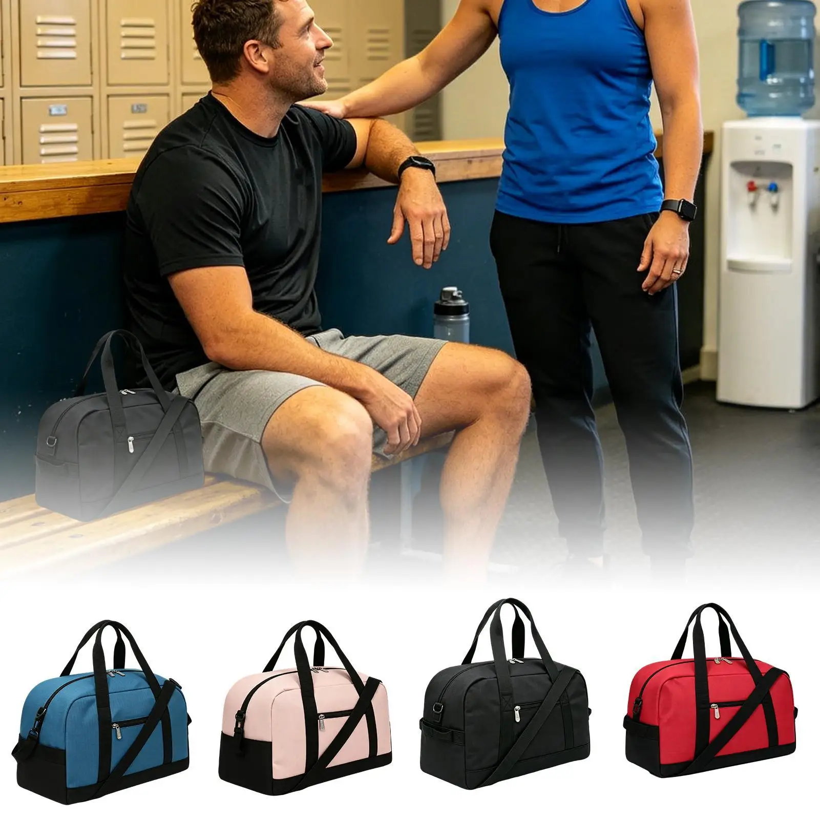 Small Duffle Bag Adjustable Strap Oxford Waterproof 14 Inch Carry-On Tote Bag For Gym Sports Business Trip Airplane Travel