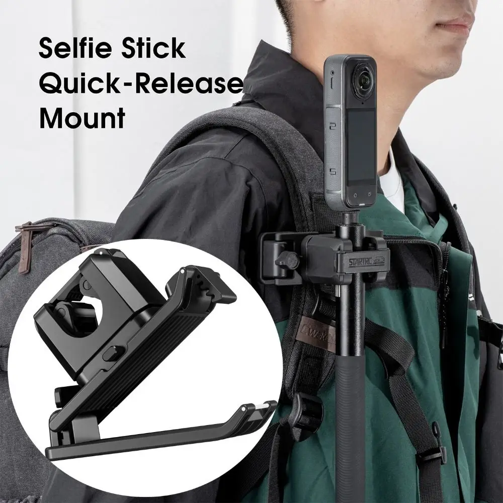 

Быстросъемная кобура для палки для селфи, регулируемый рюкзак с функцией громкой связи, ремень, держатель для камеры, стабильный 2-в-1 для Insta360/DJI