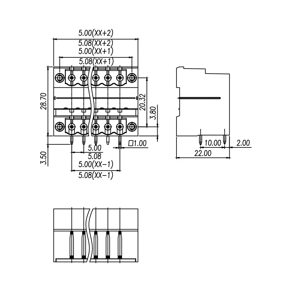 100PIN 5.08mm 2EDGRH PCB PLUG-IN TERMINAL BlOCK MDSTB2.5/-G1-5.08 PHOENIX CONTACT 2EHDBR SLD5.08/90G ME230