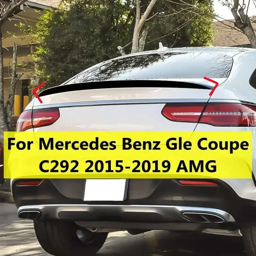 

Автомобильный задний спойлер багажника, сплиттер, крыло для Mercedes Benz Gle Coupe C292 2015-2019, спойлер заднего багажника, комплект кузова хвостового крыла