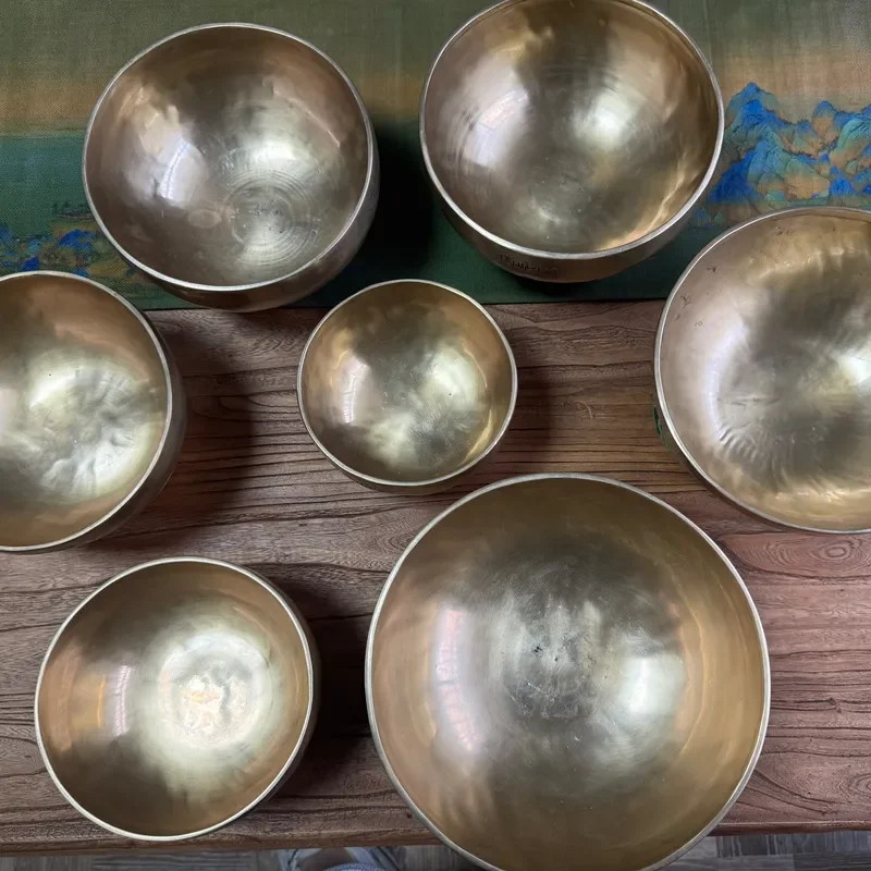 Nepalese handmade singing bowl, seven chakra lasha bowl, 16cm-26cm, sound therapy