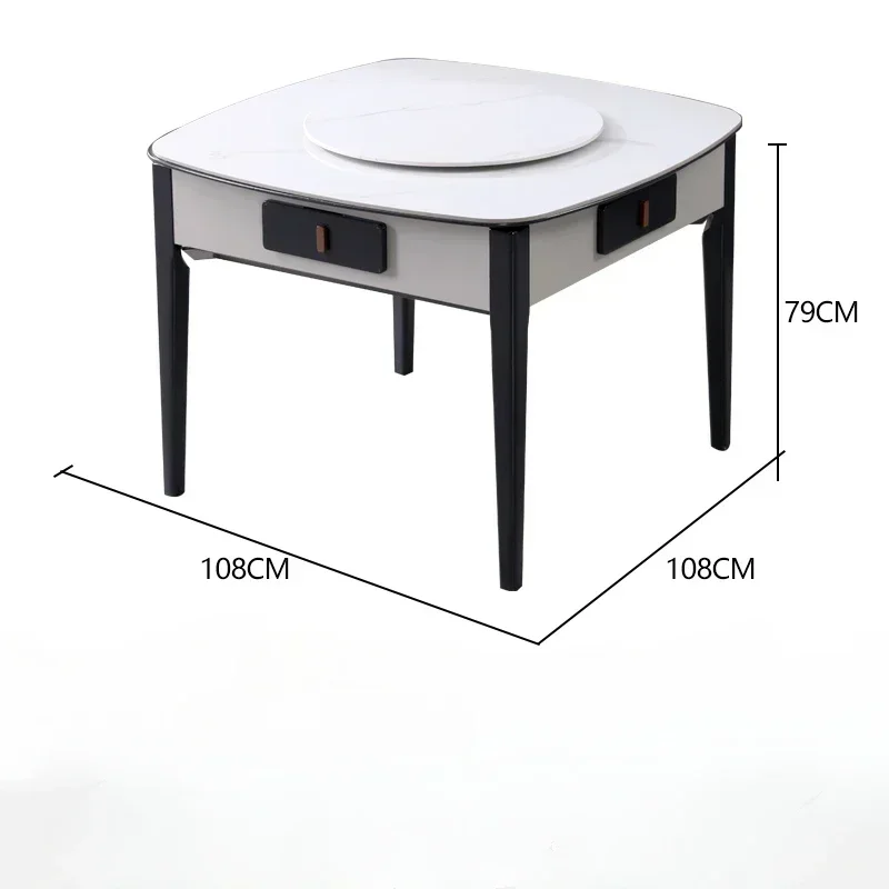 Dual-Use Plastic Products (Flower Pots) Household Solid Wood Machine Linen Integrated Stone Plate Multi-Functional Dining Table