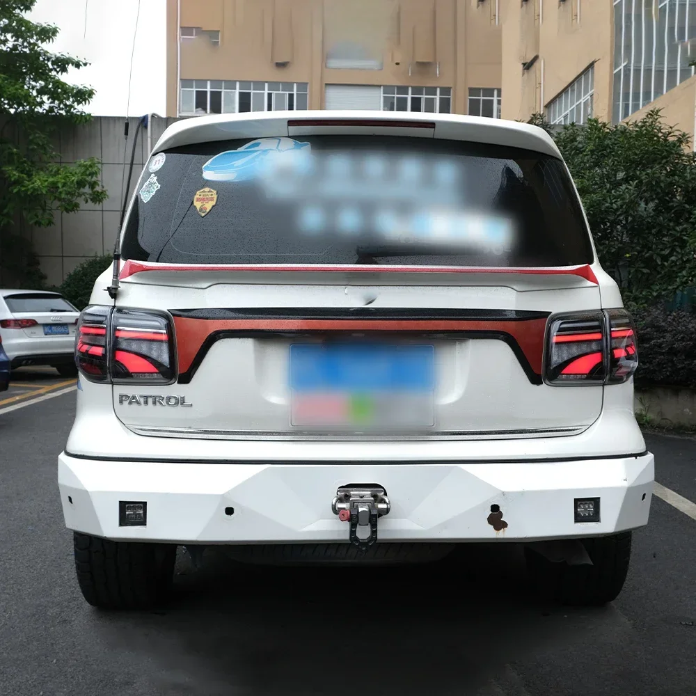 Car Taillights Assembly For Nissan Patrol Y62 2012-2018 LED Auto Rear Lamps Upgrade Dynamic Flashing Signal Light Accessories
