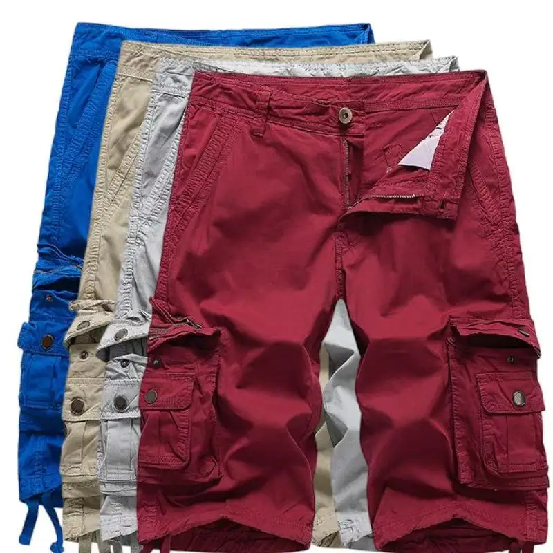 

Loose Casual Men's Tooling Shorts Large Size Multi-pocket Five-point Medium Cargo Shorts