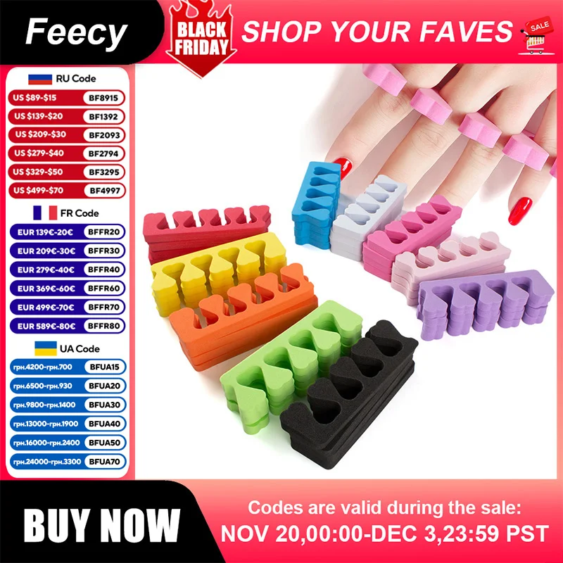 

800PCS Pedicure Toe Separators Set Bulk Nail Art Finger Separators Soft Foam Toe Stretcher For Toes & Finger Relaxing Holding