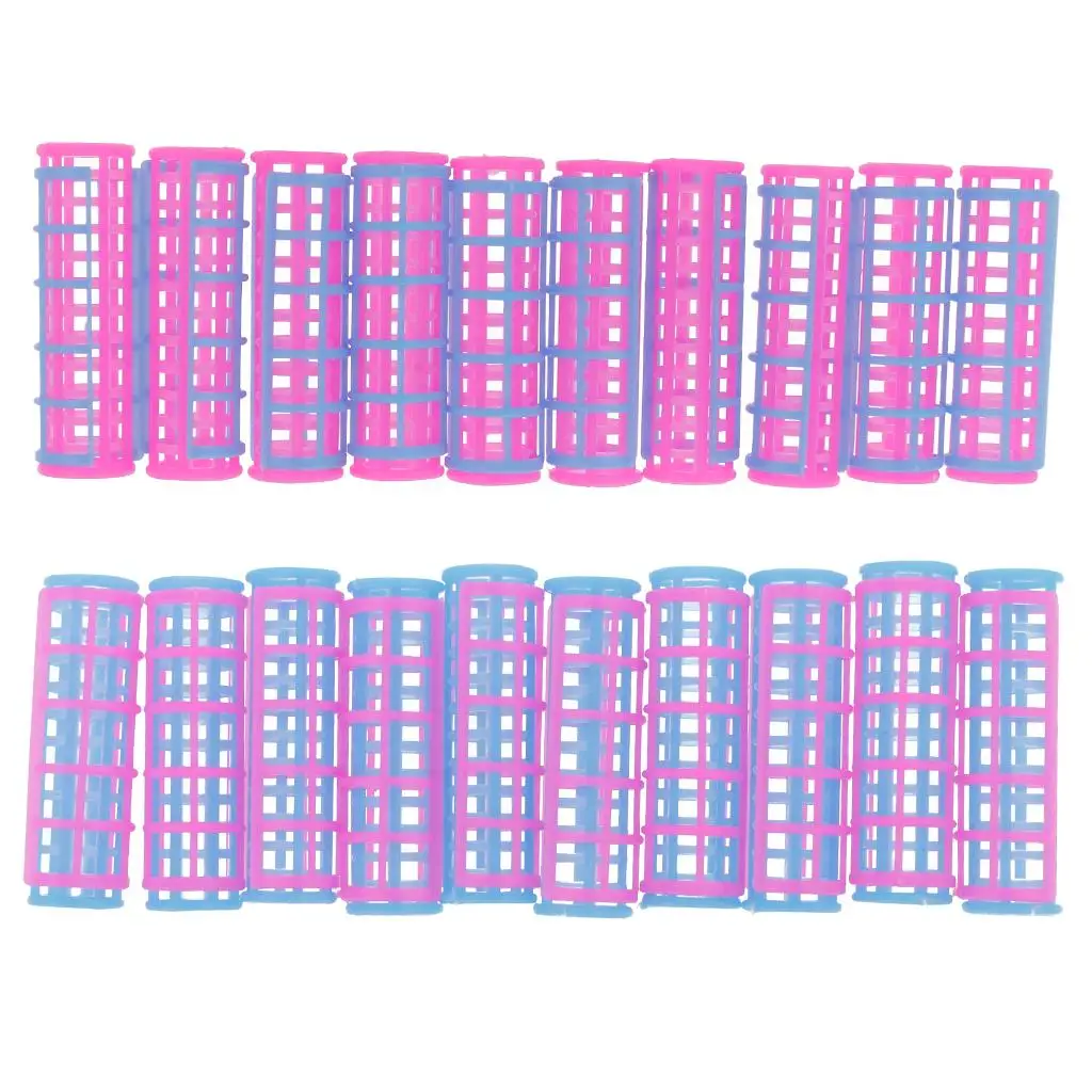 Hair Curler for Barbie Doll Accessories Fuchsia Plastic Rollers DIY Hair Styling Kit for 30 Cm Dolls