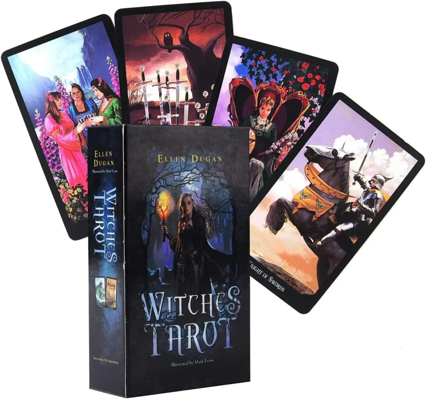 Witches Tarot 10.3x6cm 78pcs Cards With Guidebook For Party Family Friends Beginners Fortune Board Game Playing Cards Toys