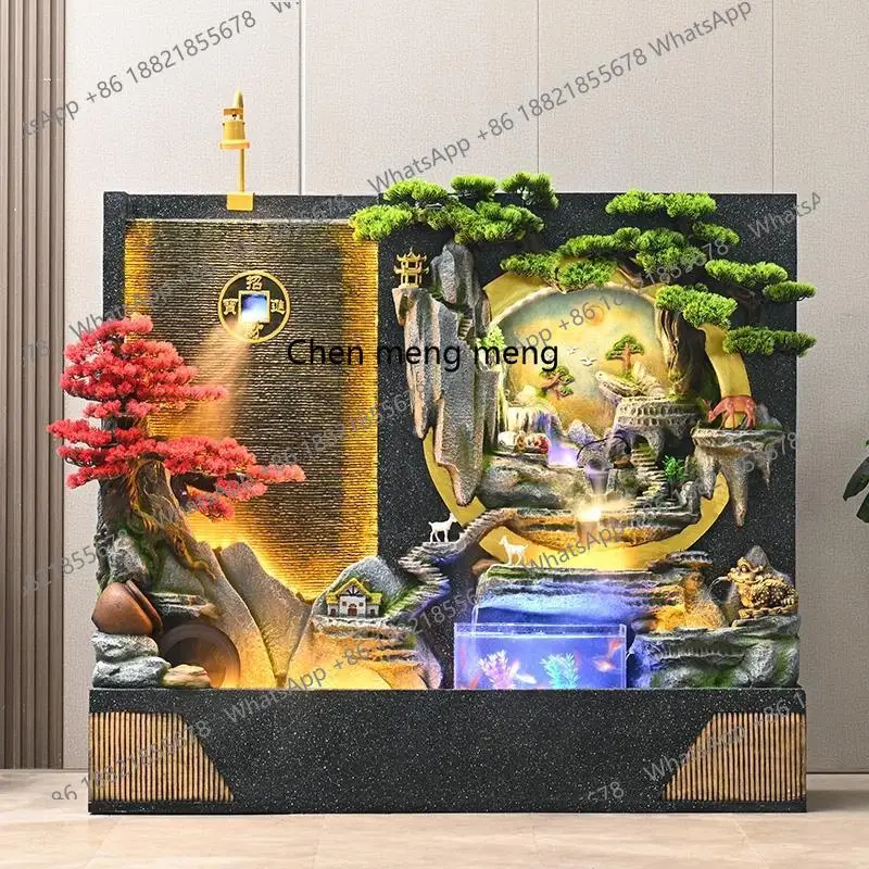 

Water curtain wall flowing water ornament office hotel living room courtyard fountain large entrance decoration landscaping