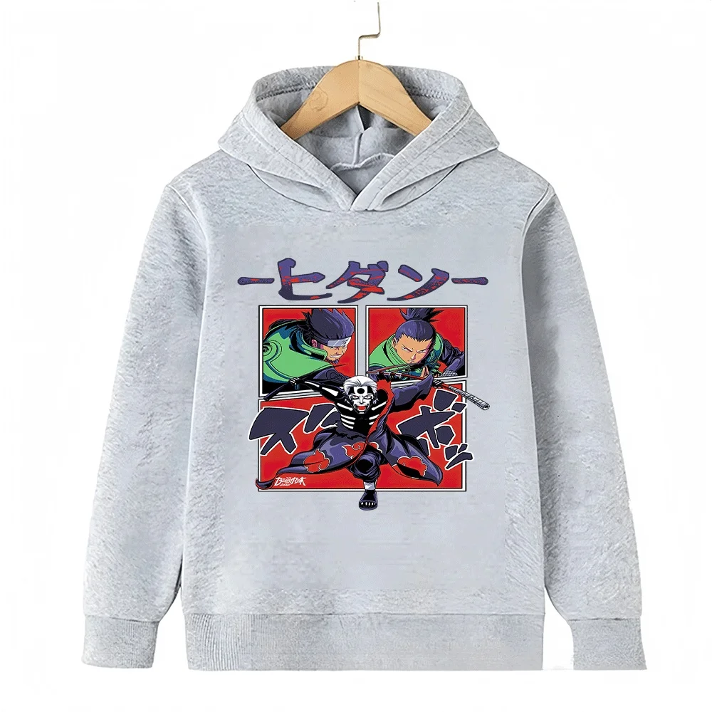 Sudadera con capucha de Naruto para niños, sudadera gráfica de personaje de Anime para niños y niñas, jersey informal de manga larga a la moda, ropa para niños