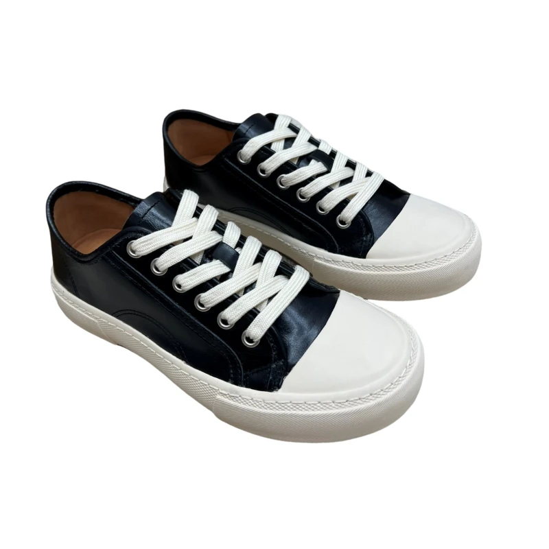 

25 популярных изысканных и удобных кожаных высоких белых туфель, новые весенние удобные повседневные туфли на толстой подошве, ниша AD1007