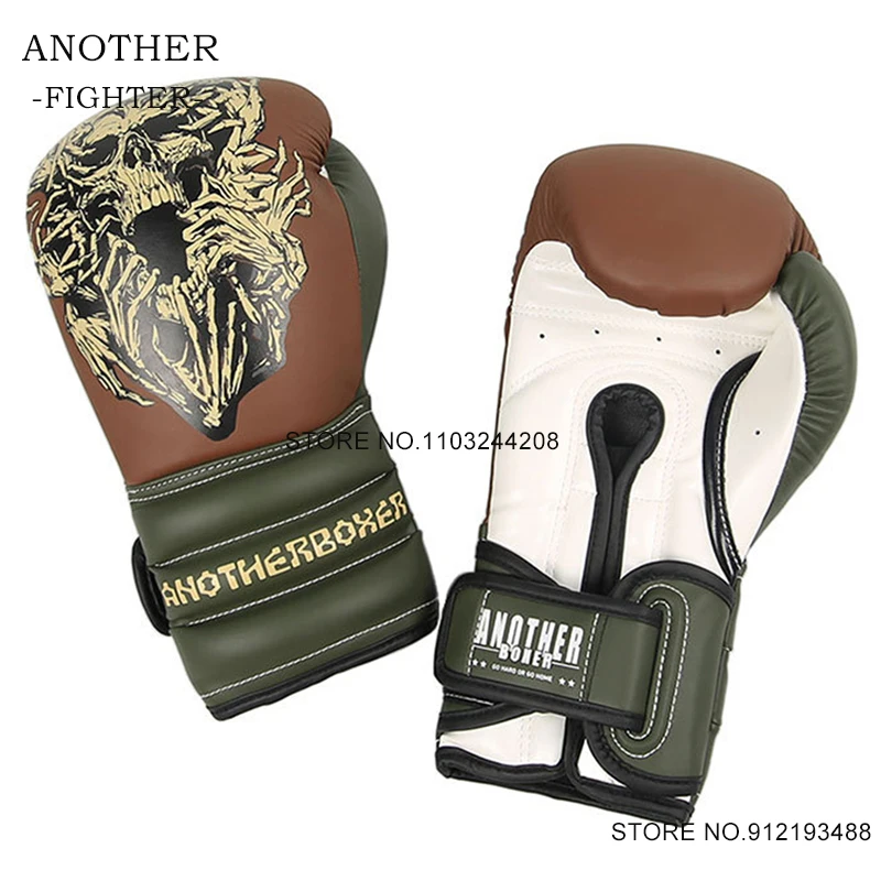 Kickboxing Gloves For Women Men Youth Skull Muay Thai Boxing Gloves Sparring Training Sandbags Punch Gear Combat Fighting Gloves