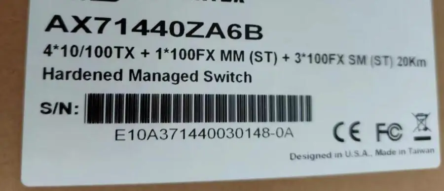 AX71440ZA6B 4*10/100TX + 1*100FX MM (ST) + 3*100FX SM (ST) Interruttore gestito temprato da 20 km ICON-71440