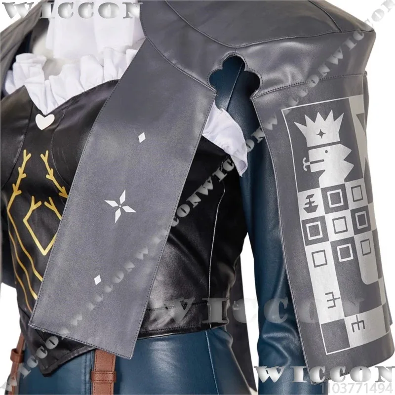 ชุดคอสเพลย์เกม Metaphor: ReFantazio ตัวละคร Eiselin Burchelli Meijal Hulkenberg วิกผมสีแดงสำหรับผู้หญิงและเด็กผู้หญิง ชุดฮาโลวีนสั่งทำพิเศษ;2'k,8;c'