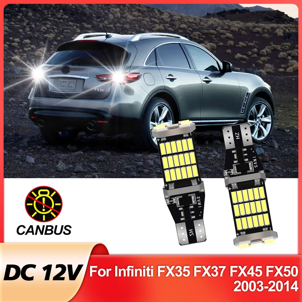 2pcs LED Reverse Light For Infiniti FX35 FX37 FX45 FX50 Accessories 2003-2014 2009 2010 2011 2012 2013 Backup Back up Lamp