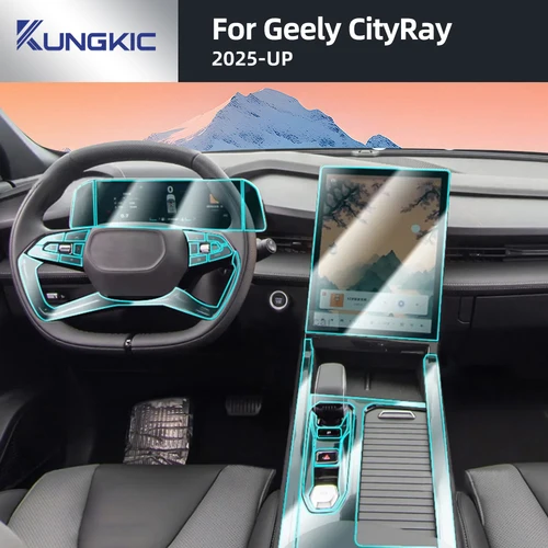 Imagen 2 del producto Pantalla central navegación GPS Interior TPU película protectora antiarañazos pegatina para GEELY CITYRAY 2025