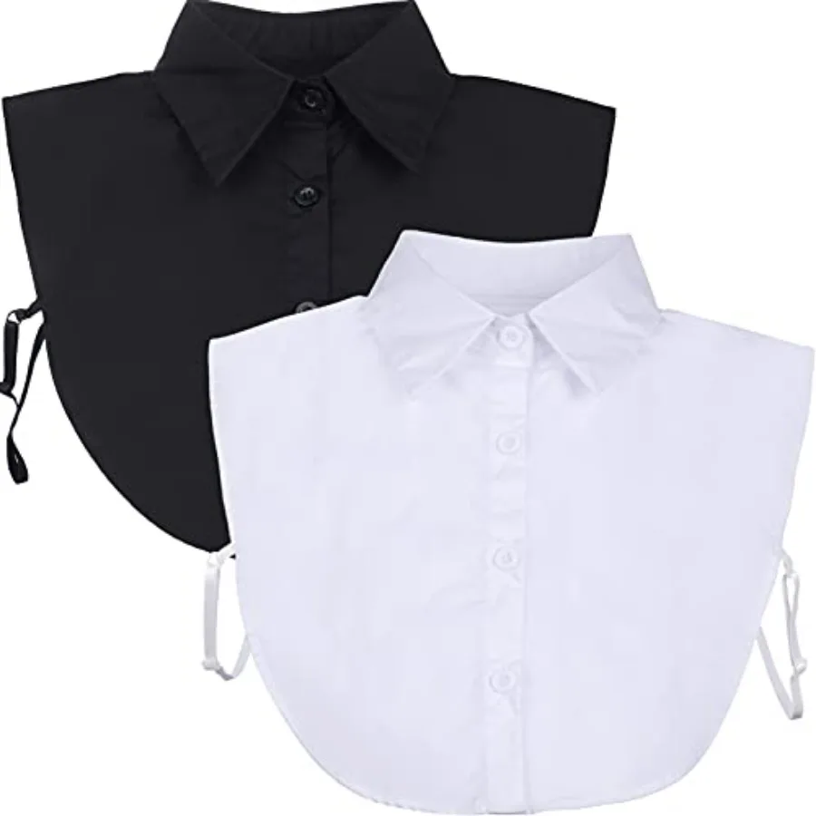 

2 Pieces Fake Collar Detacable Collar Women Sirts Dickey alf Fal Blou Dickey